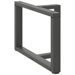 Berkfield Home Coffee Table Legs T-Shaped¬†2 pcs Anthracite 60x25x(42-43) cm Steel in Black - thumbnail 4