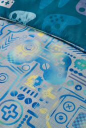 Catherine Lansfield 'Gamer' So Soft Duvet Cover Set in Grey - Size: Single - thumbnail 4