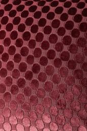 Soiree 'Velvet Spot' Plain Dyed Jacquard Velvet Filled Cushion in Burgundy - Size: 43 cm x 43 cm - thumbnail 3