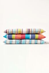 Homescapes 4 Pack Seat Pads Cotton Blue Striped Indoor Outdoor Garden Cushion, 40cm - Size: 40 cm x 40 cm - thumbnail 6