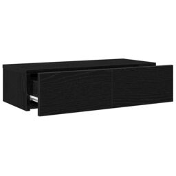 Berkfield Home Wall Shelf with Drawers Black 60x26.5x15 cm Engineered Wood - thumbnail 7