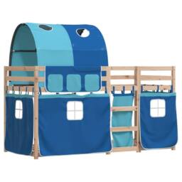 Berkfield Home Bunk Bed without Mattress Blue 90x200 cm Solid Wood Pine - thumbnail 3