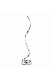 Netlighting Aria Integrated LED Floor Lamp Chrome Effect Plate & White Acrylic 1 Light IP20 in Grey