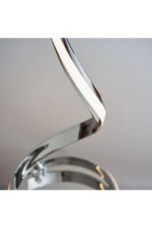Netlighting Aria Integrated LED Floor Lamp Chrome Effect Plate & White Acrylic 1 Light IP20 in Grey - thumbnail 6
