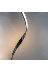 Netlighting Aria Integrated LED Floor Lamp Chrome Effect Plate & White Acrylic 1 Light IP20 in Grey - thumbnail 5
