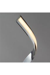 Netlighting Aria Integrated LED Floor Lamp Chrome Effect Plate & White Acrylic 1 Light IP20 in Grey - thumbnail 4