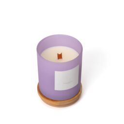 Aroma Naturals Frosted Decadence Glass Candle - Pink Cherry & Vanilla Scent in Purple - Size: Medium - thumbnail 4