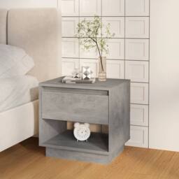 Berkfield Home Classic Bedside Cabinet Concrete Grey 45x34x44 cm Engineered Wood - Size: 45 x 34 x 44 cm - thumbnail 2