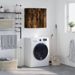 Berkfield Home Wall Cabinet Smoked Oak 60x31x60 cm Engineered Wood in Brown - Size: 60 x 31 x 60 cm - thumbnail 2