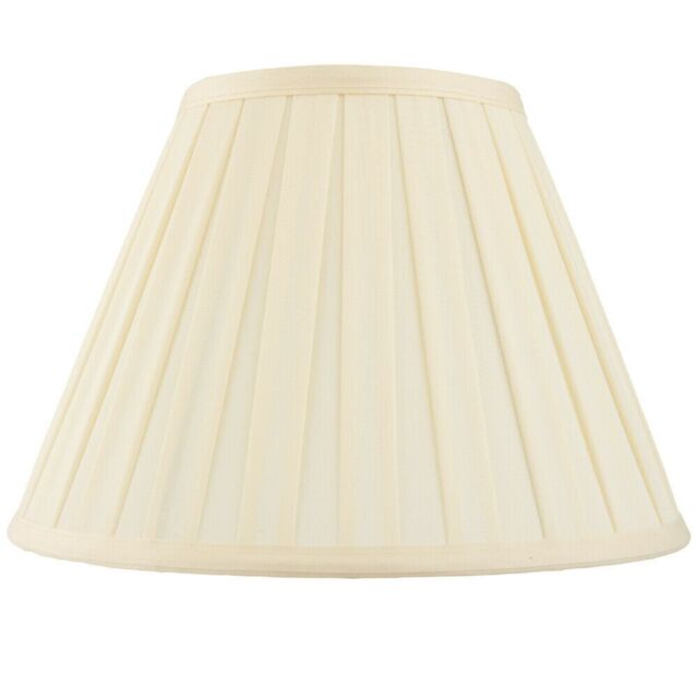 "Loops 10"" Tapered Drum Lamp Shade Cream Box Pleated Fabric Cover Classic & Elegant" - image 1