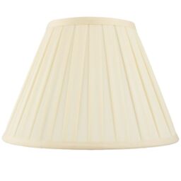 "Loops 10"" Tapered Drum Lamp Shade Cream Box Pleated Fabric Cover Classic & Elegant"
