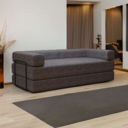 Sliding Wardrobes 4U Convertible Sofa Bed in a Box Quick Setup - 3 Seater Grey - thumbnail 1