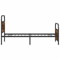 Berkfield Home Bed Frame Without Mattress 100x190 cm Smoked Oak Engineered Wood in Brown - thumbnail 6