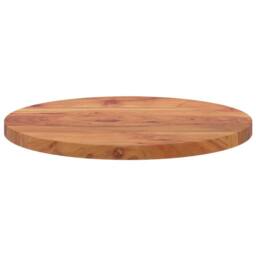 Berkfield Home Table Top √ò60x3.8 cm Round Solid Wood Acacia in Brown - Size: 60x3.8 cm - thumbnail 4
