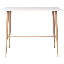 Berkfield Home Bar Table White 120x60x105 cm - Size: 120 x 60 x 105 cm - thumbnail 1