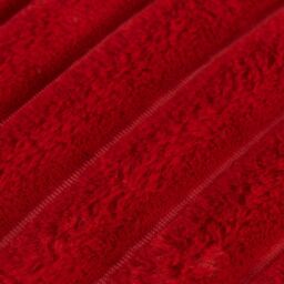 OHS 2 x Faux Fur Thick Rib Cushion Covers in Red - Size: 45 cm x 45 cm - thumbnail 6