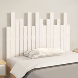 Berkfield Home Wall Headboard White 108x3x80 cm Solid Wood Pine - Size: 108 x 3 x 80 cm - thumbnail 3