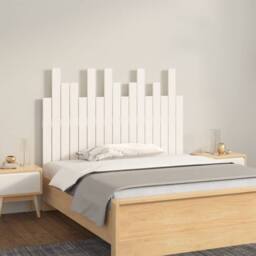 Berkfield Home Wall Headboard White 108x3x80 cm Solid Wood Pine - Size: 108 x 3 x 80 cm - thumbnail 2
