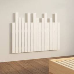 Berkfield Home Wall Headboard White 108x3x80 cm Solid Wood Pine - Size: 108 x 3 x 80 cm - thumbnail 4
