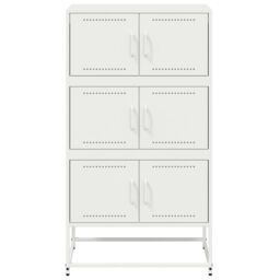 Berkfield Home Sideboard White 68.5x38.5x123.5 cm Steel - thumbnail 6
