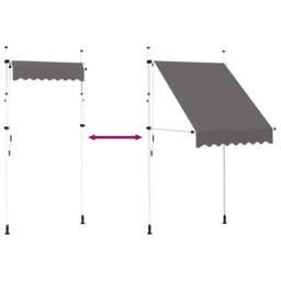 Berkfield Home Manual Retractable Awning 150 cm Anthracite in Dark Grey - thumbnail 6