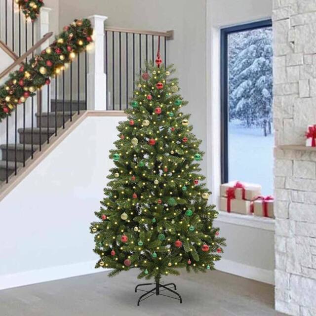 Berkfield Home Artificial Christmas Tree with Stand Green 240 cm PVC & Metal - image 1