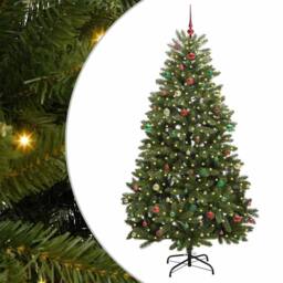 Berkfield Home Artificial Christmas Tree with Stand Green 240 cm PVC & Metal - thumbnail 2