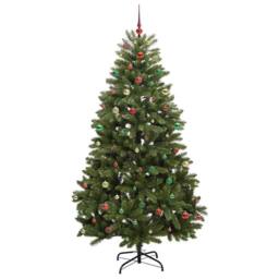 Berkfield Home Artificial Christmas Tree with Stand Green 240 cm PVC & Metal - thumbnail 6