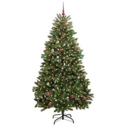 Berkfield Home Artificial Christmas Tree with Stand Green 240 cm PVC & Metal - thumbnail 3