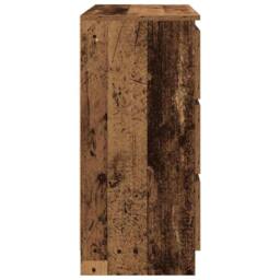 Berkfield Home Sideboard Old Wood 80x35x76 cm Engineered Wood in Brown - Size: 80 x 35 x 76 cm - thumbnail 7