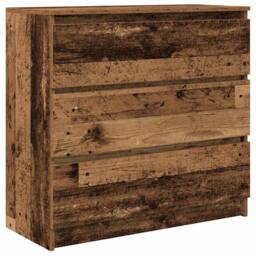 Berkfield Home Sideboard Old Wood 80x35x76 cm Engineered Wood in Brown - Size: 80 x 35 x 76 cm - thumbnail 1