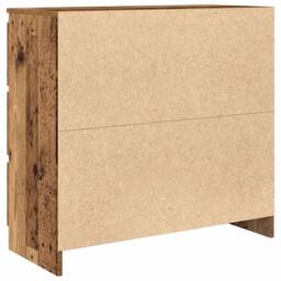 Berkfield Home Sideboard Old Wood 80x35x76 cm Engineered Wood in Brown - Size: 80 x 35 x 76 cm - thumbnail 8
