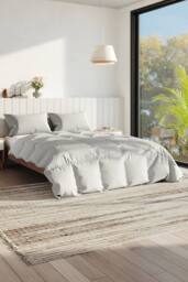 Living and Home 230cm L x 200cm W Spring and Autumn Down Alternative Duvet Coverless Microfibre Quilted Single Duvet, Grey - Size: 230 cm L x 200 cm W - thumbnail 1