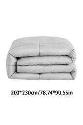 Living and Home 230cm L x 200cm W Spring and Autumn Down Alternative Duvet Coverless Microfibre Quilted Single Duvet, Grey - Size: 230 cm L x 200 cm W - thumbnail 6