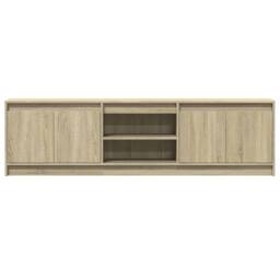 Berkfield Home TV Cabinet with LED Sonoma Oak 180x34x50 cm Engineered Wood in Light Tan - Size: 180 x 34 x 50 cm - thumbnail 6