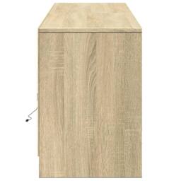 Berkfield Home TV Cabinet with LED Sonoma Oak 180x34x50 cm Engineered Wood in Light Tan - Size: 180 x 34 x 50 cm - thumbnail 7