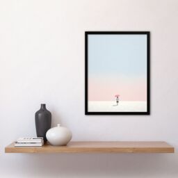 Artery8 Wall Art Print Alone No 2 By Amy Denver Minimalist Soft Pastel Simple Summer Sun Minimalism Simple Modern Artwork Art Framed - thumbnail 4