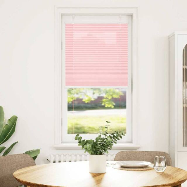 Berkfield Home Pleated Blind Pink 60x150 cm Fabric Width 59.4 cm Polyester - image 1