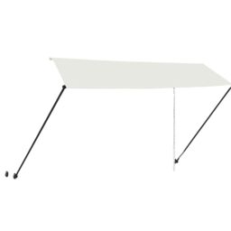 Berkfield Home Retractable Awning with LED 350x150 cm Cream in Beige - thumbnail 4