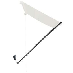 Berkfield Home Retractable Awning with LED 350x150 cm Cream in Beige - thumbnail 6