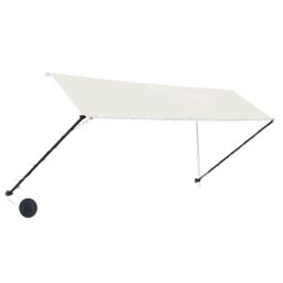 Berkfield Home Retractable Awning with LED 350x150 cm Cream in Beige - thumbnail 3