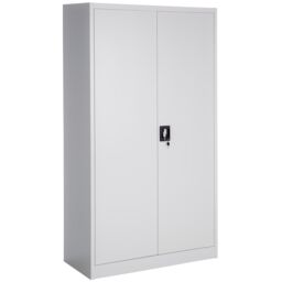 tectake Filing Cabinet Set - 5 height-adjustable shelves, lockable doors in Grey - Size: 2 Pack - thumbnail 3