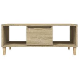 Berkfield Home Coffee Table Sonoma Oak 90x50x36, 5 cm Engineered Wood in Brown - thumbnail 7