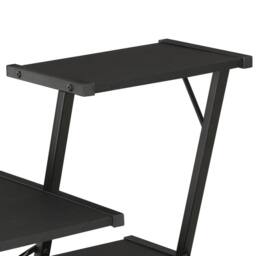 Berkfield Home Elegant Desk with Shelf Black 116x50x93 cm - Size: 116 x 50 x 93 cm - thumbnail 5