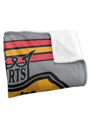 Harry Potter Blanket, 152x127 cm Hogwarts Neon Pinstripe Logo Silky Touch Super Soft Throw Blanket in White - thumbnail 3