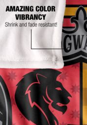 Harry Potter Blanket, 152x127 cm Hogwarts Neon Pinstripe Logo Silky Touch Super Soft Throw Blanket in White - thumbnail 4