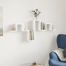 Berkfield Home Wall Shelf White 104.5x10x43 cm Engineered Wood - thumbnail 3