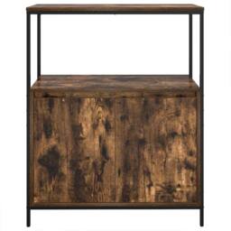 Berkfield Home Durable Bathroom Cabinet with Shelves Smoked Oak 76.5x35x95 cm in Brown - thumbnail 6