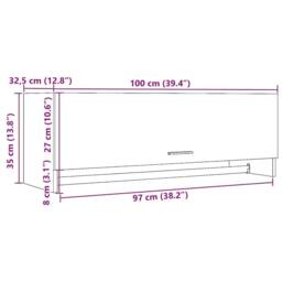 Berkfield Home Wardrobe Old Wood 100x32.5x35 cm Engineered Wood in Brown - thumbnail 9