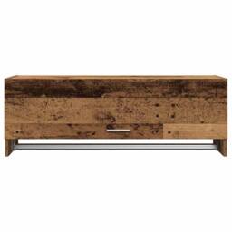 Berkfield Home Wardrobe Old Wood 100x32.5x35 cm Engineered Wood in Brown - thumbnail 4